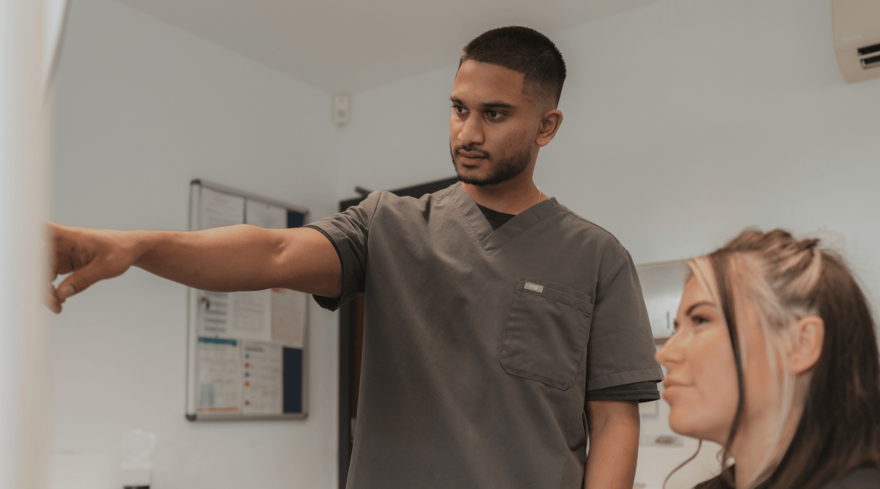 dentist with patient